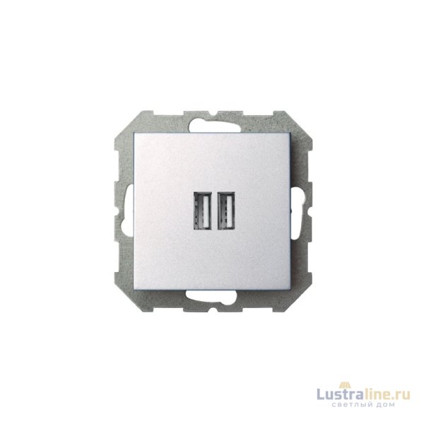 Розетка USB двойная для зарядки умная 5V(3,4А) Liregus Epsilon 28-1857