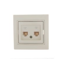 Розетка телефонная двойная евро Lezard Mira 701-0303-138