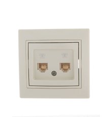 Розетка телефонная двойная евро Lezard Mira 701-0303-138
