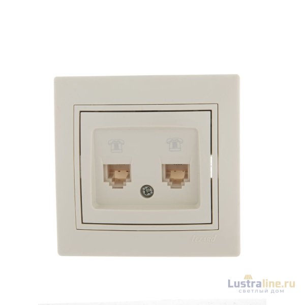 Розетка телефонная двойная евро Lezard Mira 701-0303-138