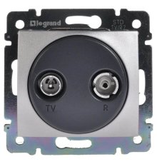 Розетка TV-R оконечная Legrand Valena алюминий 770133
