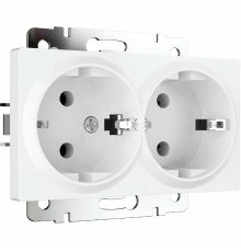 Розетка двойная с заземлением Werkel 4690389192111 W1172061 a062410