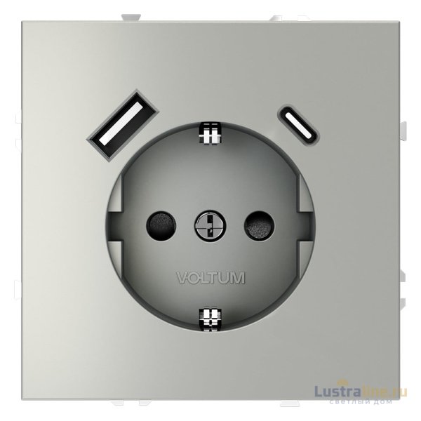 Розетка с USB, A+C Voltum S70 VLS040505