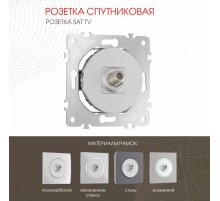 Розетка спутниковая SAT TV Arte Milano 202.42-1.silver