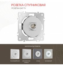 Розетка спутниковая SAT TV Arte Milano 202.42-1.silver