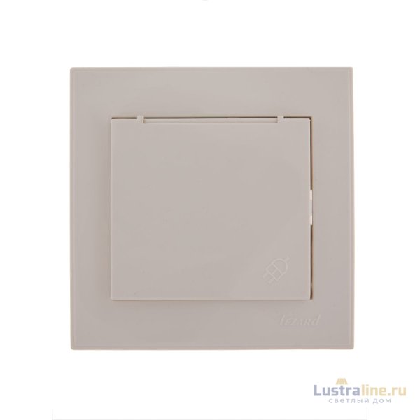 Розетка с/з с крышкой Lezard Rain 703-0202-123