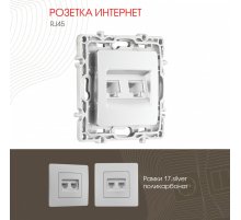 Розетка RJ45 Arte Milano 217.45-2.silver