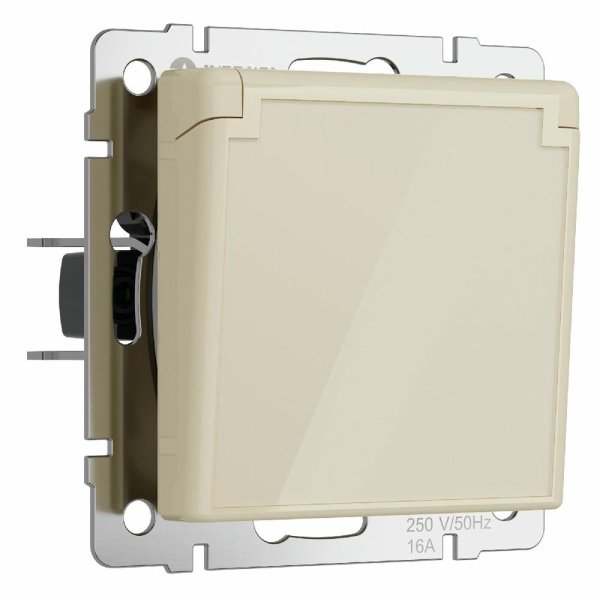 Розетка с заземлением, крышкой и шторками Werkel 4690389197109 W1171243 a064062