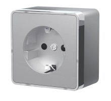 Розетка с заземлением Werkel Gallant серебряный W5071006 4690389167157