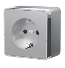 Розетка с заземлением Werkel Gallant серебряный W5071006 4690389167157