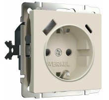 Розетка с/з со шторками и USB тип A+C Werkel W1171762 4690389213274 a069611