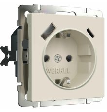 Розетка с/з со шторками и USB тип A+C Werkel W1171762 4690389213274 a069611