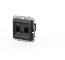 Розетка компьютерная двухместная ( Cat 6) ELBI Zena Vega 609-011100-248