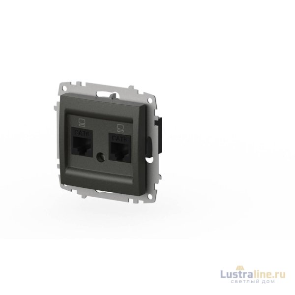 Розетка компьютерная двухместная ( Cat 6) ELBI Zena Vega 609-011100-248