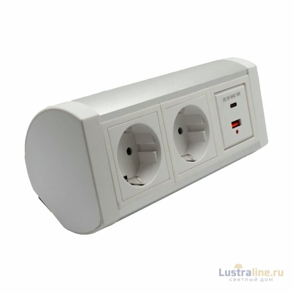 Блок розеток LK-RSA (2 секции 1 USB + 1 type-C) Mebax 00-00002873