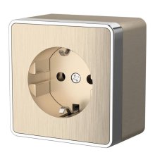 Розетка с заземлением Werkel Gallant шампань рифленый W5071010 4690389164491 a051038