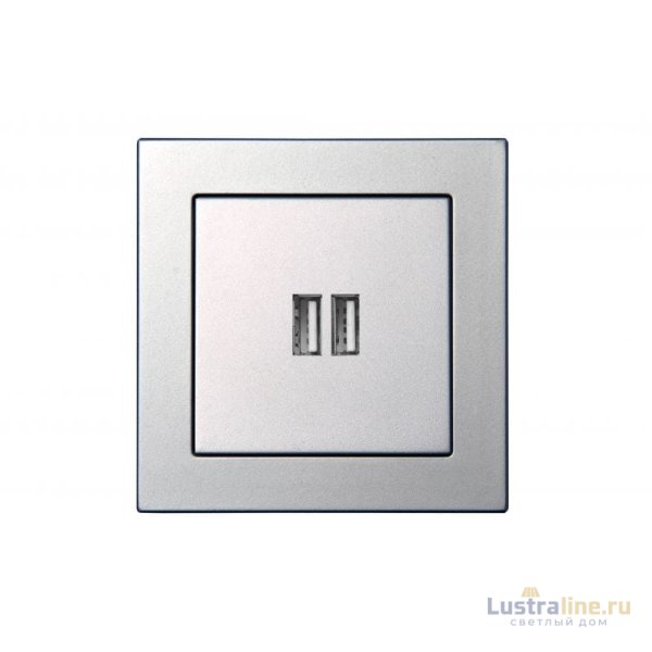 Розетка USB двойная для зарядки умная 5V(3,4А) Liregus Epsilon 28-1857