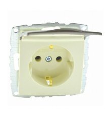 Розетка с заземлением с крышкой Mono Electric Despina-Larissa 16А 250В крем 500-001721-118