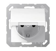 Розетка 2K+З с крышкой Jung AS1520KLWW Розетка 2K+З с крышкой Jung AS1520KLWW