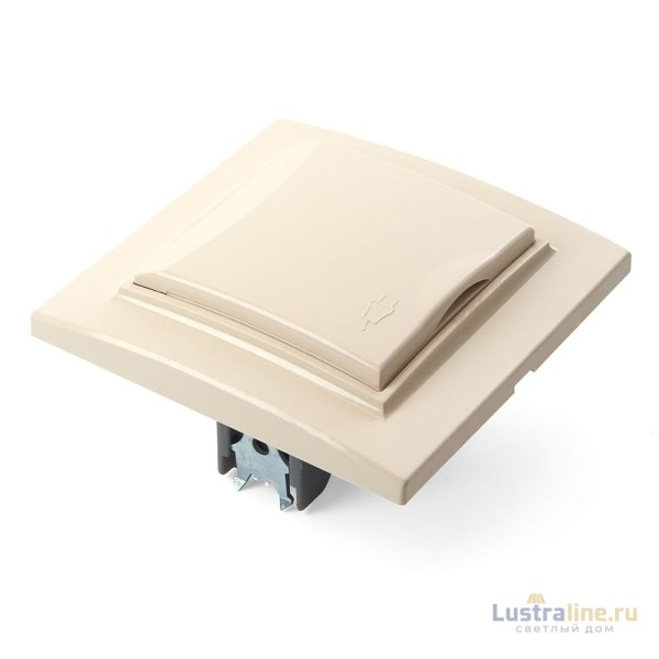 Розетка 1-местная с крышкой Stekker PST16-9012-02 с защитной шторкой 39238
