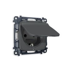 Комплект механизма розетки с/з со шторками и крышкой Ambrella Volt Omega MO908010
