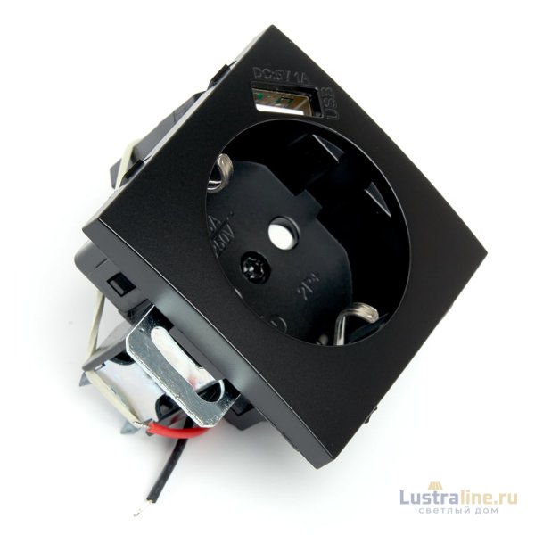 Розетка 1-местная с/з с защитной шторкой и USB Stekker Эрна PST16-9111-03 49155