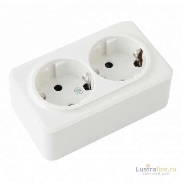 Розетка двойная с заземлением Arte Milano 310.40-2.white