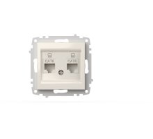 Розетка компьютерная двухместная ( Cat 6) ELBI Zena Vega 609-010200-248