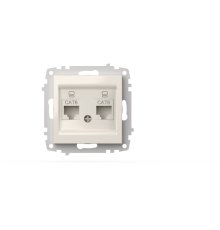 Розетка компьютерная двухместная ( Cat 6) ELBI Zena Vega 609-010200-248