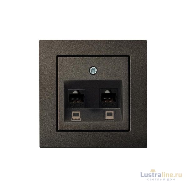 Розетка компьютерная двойная (2хRJ45) Liregus Epsilon 28-1151
