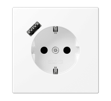 Розетка 2K+З Jung LS1520-18AWWM