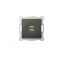Розетка USB 5V 2,1A 2-я ELBI Zena Vega 609-011100-143