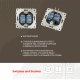Розетка двойная RJ45 Arte Milano 203.45-2.shampan