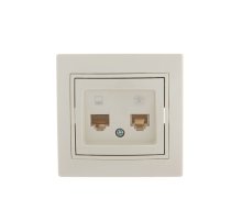 Розетка компьютер+телефон Lezard Mira 701-0303-143