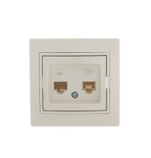 Розетка компьютер+телефон Lezard Mira 701-0303-143