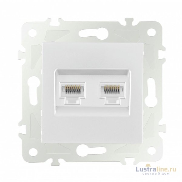 Розетка двойная RJ45 Arte Milano 203.45-2.white