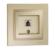 Розетка телефонная Rj45 Cat3 Mono Electric Despina титан 102-222205-124 Розетка телефонная Rj45 Cat3 Mono Electric Despina титан 102-222205-124