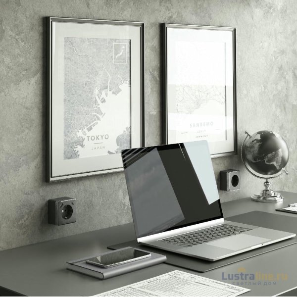 Розетка с заземлением, шторками и USB тип A+C Werkel Gallant W5071704 4690389179617 a057704