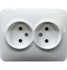 Розетка двойная б/з Lezard Karina Life 708-0200-128B