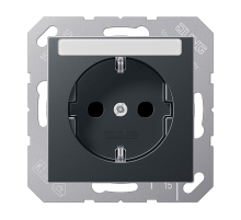 Розетка 2K+З со шторками Jung A1520BFKINAANM