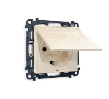 Комплект механизма розетки с/з со шторками и крышкой Ambrella Volt Alfa MA308010