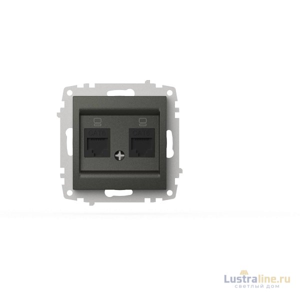 Розетка компьютерная двухместная ( Cat 6) ELBI Zena Vega 609-011100-248