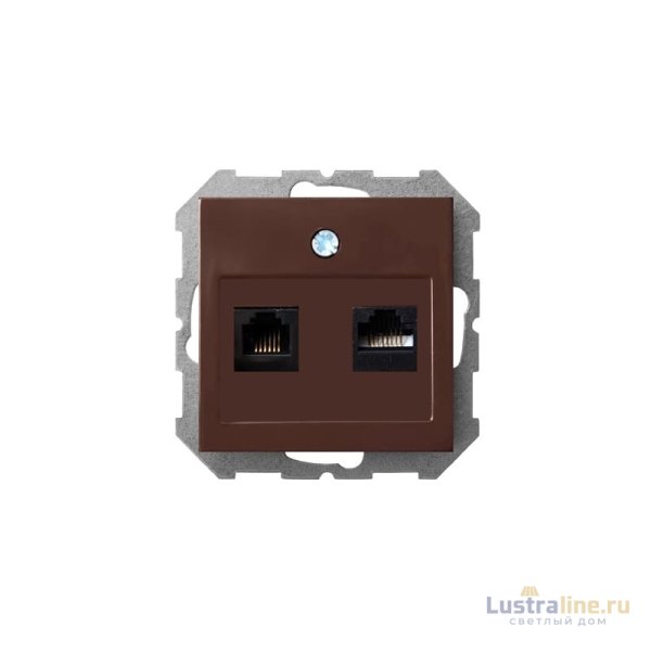 Розетка телефонная и компьютерная (RJ11+RJ45) Liregus Epsilon 28-145