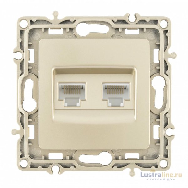 Розетка RJ45 Arte Milano 217.45-2.shampan