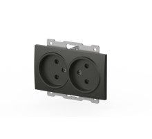 Розетка двухместная без заземления ELBI Zena Vega 609-011100-908