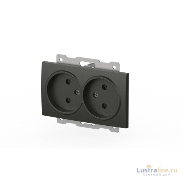 Розетка двухместная без заземления ELBI Zena Vega 609-011100-908