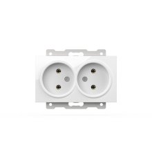 Розетка двухместная без заземления ELBI Zena Vega 609-015600-908