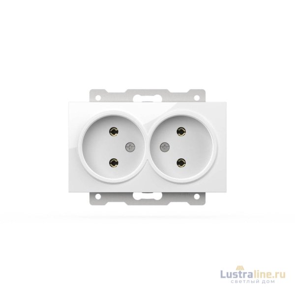 Розетка двухместная без заземления ELBI Zena Vega 609-015600-908
