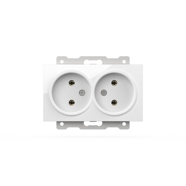 Розетка двухместная без заземления ELBI Zena Vega 609-015600-908
