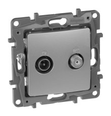 Розетка TV-SAT Legrand Etika алюминий 672457